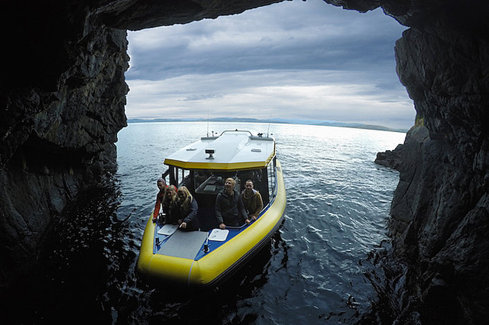 Inside cave at Betsey Island