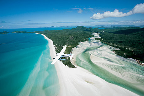 Air Whitsunday Seaplane over Hill Inlet and Whitehaven Beach