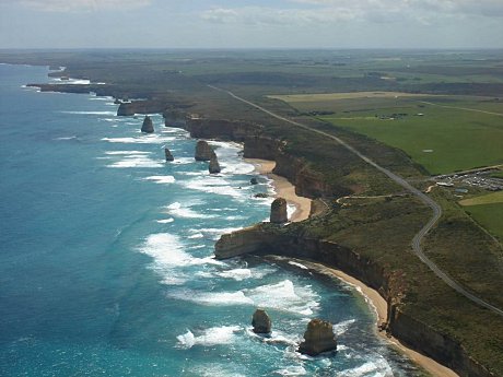 Aerial of the Great Ocean Road