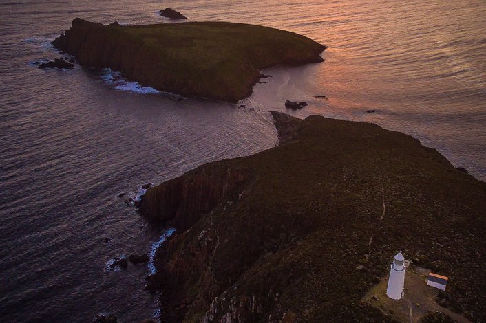 Sunset at Cape Bruny are magnificent.