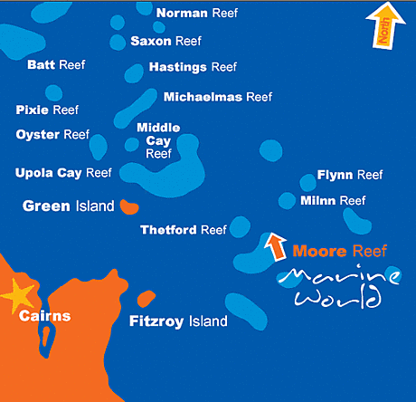 Outer Barrier Reef location map
