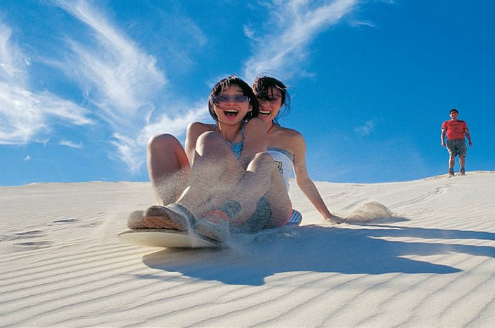 Sandboarding near Lancelin