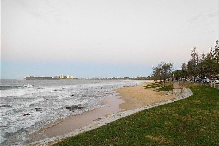 Mooloolaba beach on the Sunshine Coast