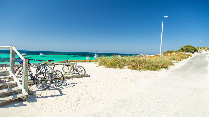 Bikes at a beach on Rottnest Island