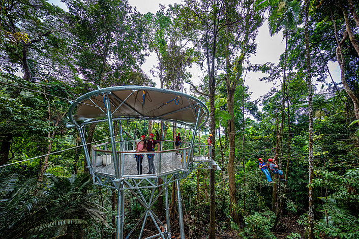 'The Grandstand' open and free-standing platform.