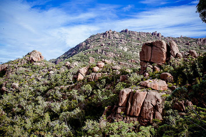 The glorious granite of the Hazards Mountains