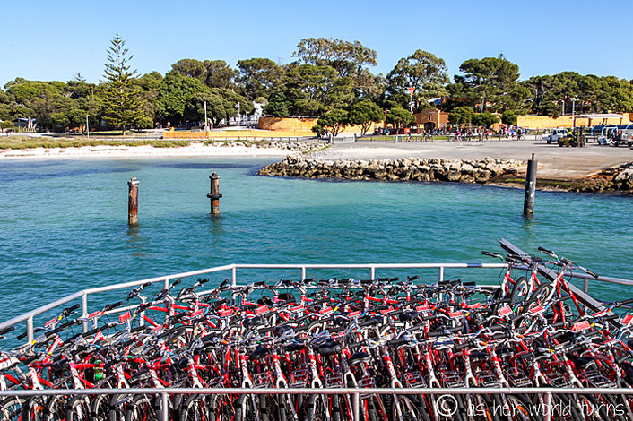 Bikes on a rottnest Island Ferry