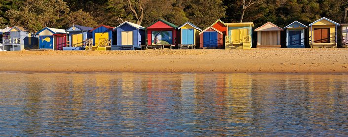 Visit the iconic beach boxes