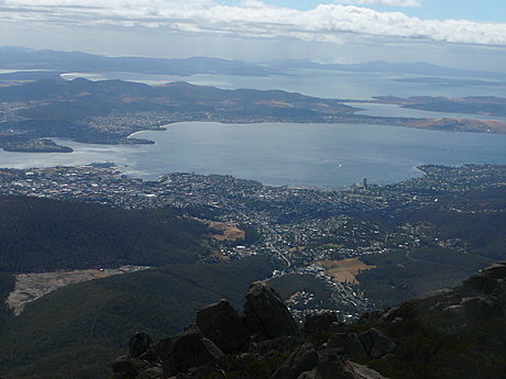 View of Hobart from Mt Wellington