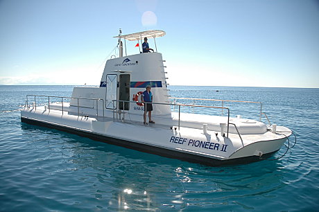 Cruise the reef in the semi-sub