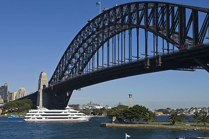 Cruising under the Sydney Harbour Bridge