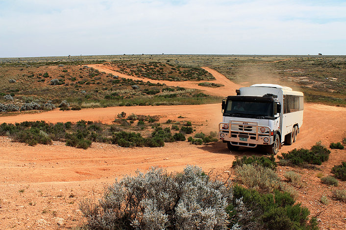 Tour vehicle getting off road