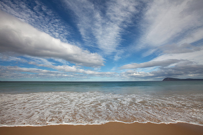 One of the many beautiful beaches on offer at Bruny Island